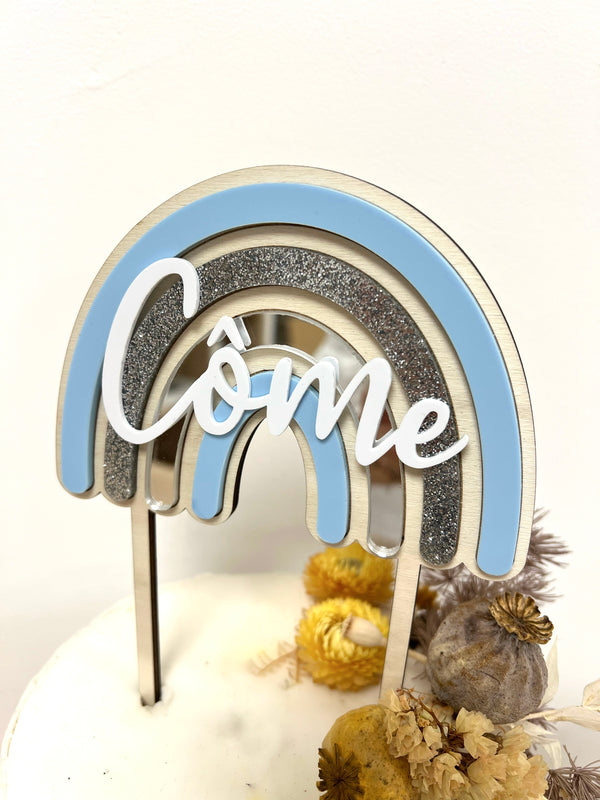 Cake topper arc en ciel