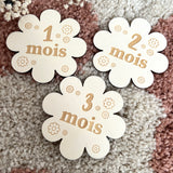 Cartes étapes fleurs - 1 à 12 mois