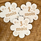 Cartes étapes fleurs - 1 à 12 mois